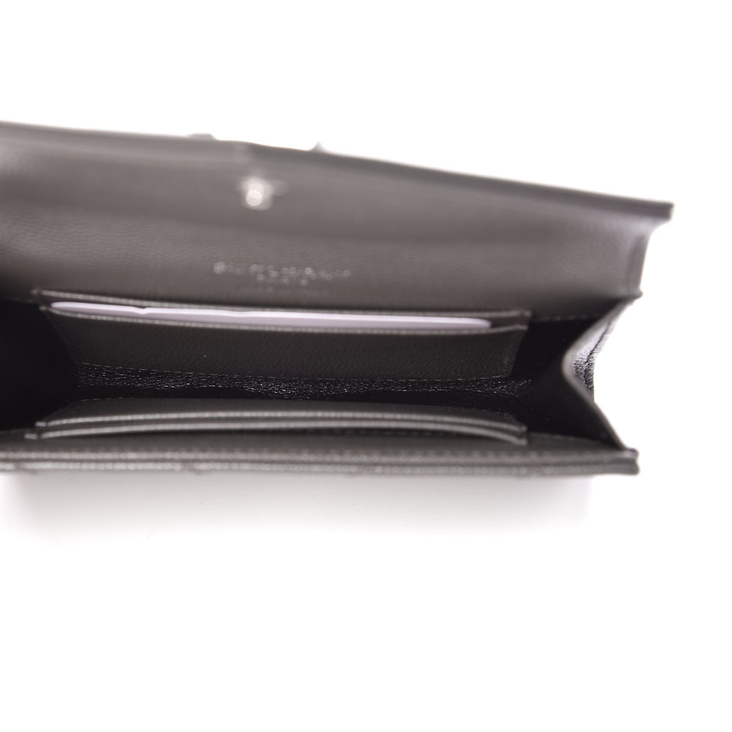 Grain De Poudre Matelasse Chevron Small Monogram Envelope Wallet Earth