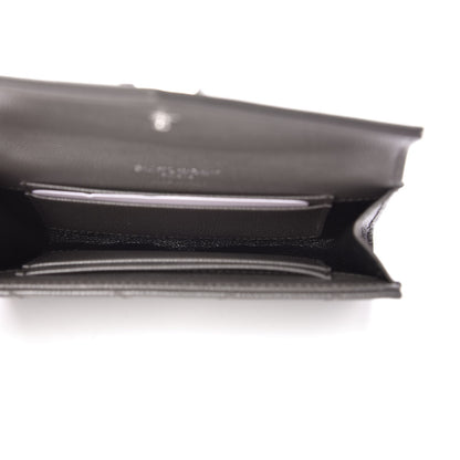 Saint Laurent Grain De Poudre Matelasse Chevron Small Monogram Envelope Wallet Earth 5 of 7