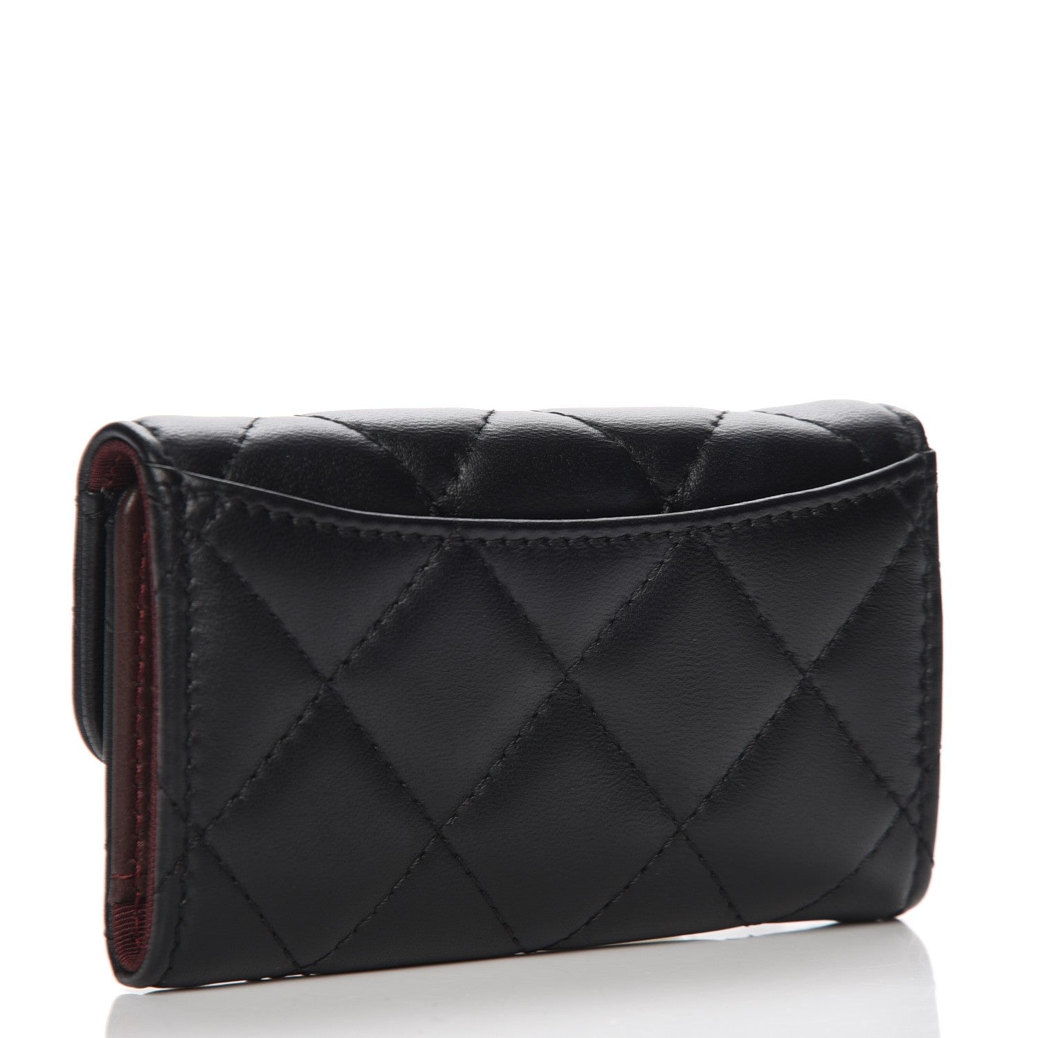 Chanel Lambskin Quilted 6 Key Holder Black 3 of 9