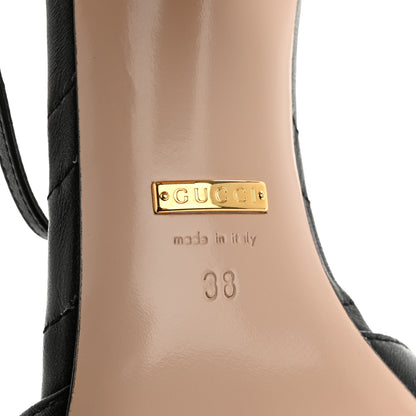 Gucci Nappa Matelasse T-Strap 40mm Sandals 38 Black 8 of 11