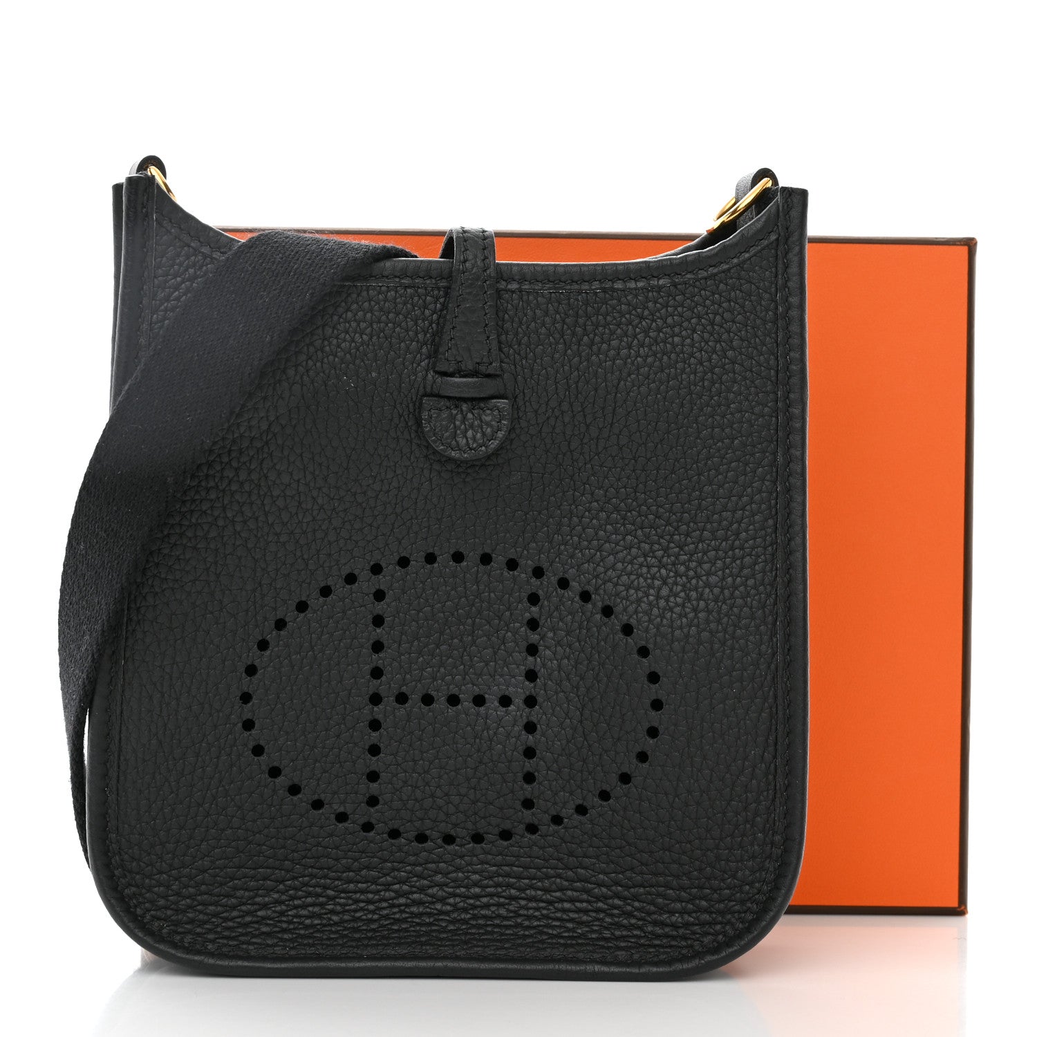 Hermes Taurillon Clemence Evelyne TPM Black 11 of 11