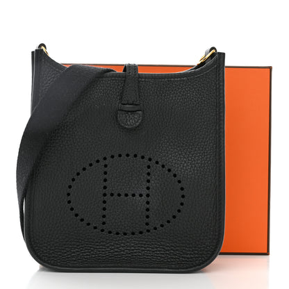 Hermes Taurillon Clemence Evelyne TPM Black 11 of 11