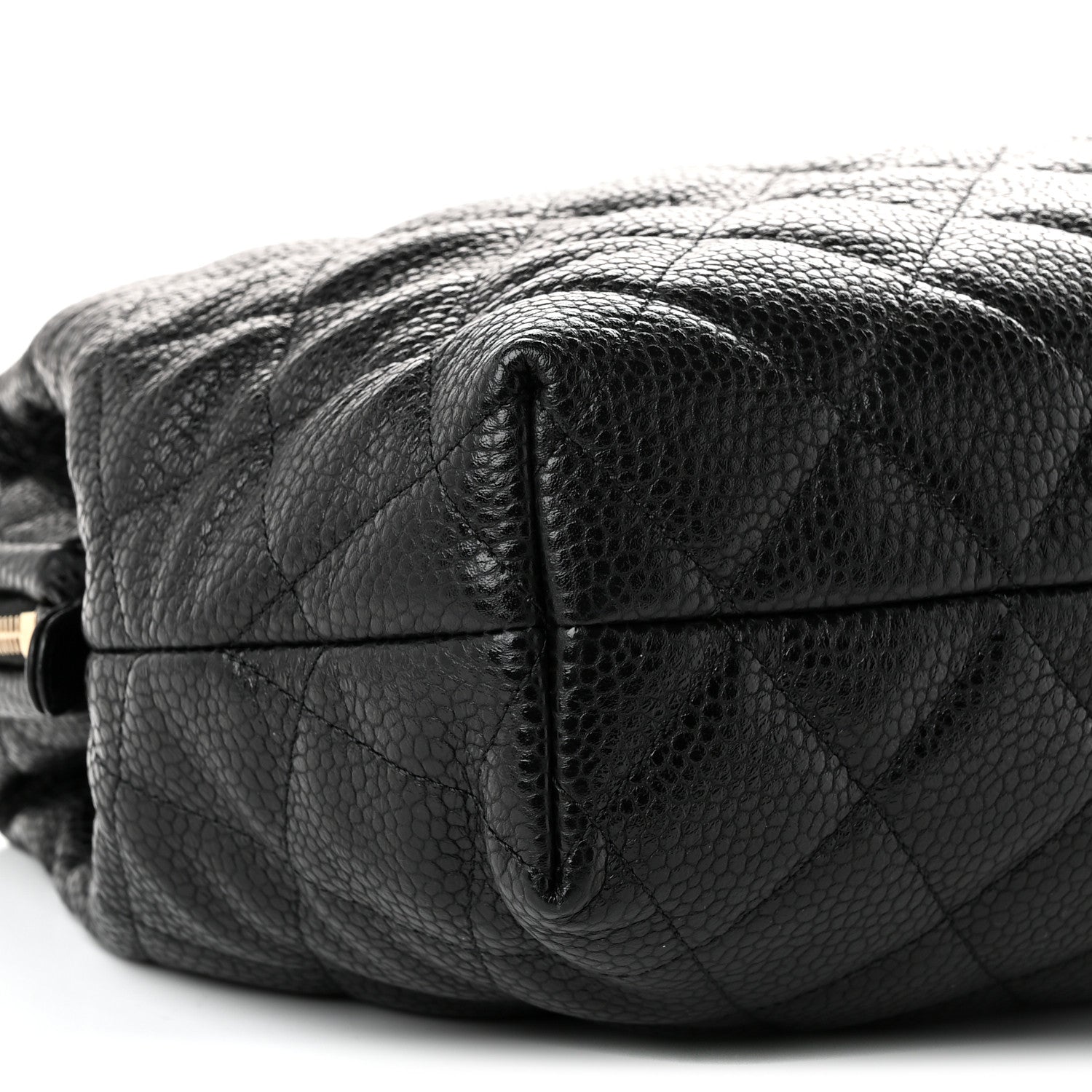 Chanel Shiny Caviar Quilted Large Bowling Bag Black 9 of 10