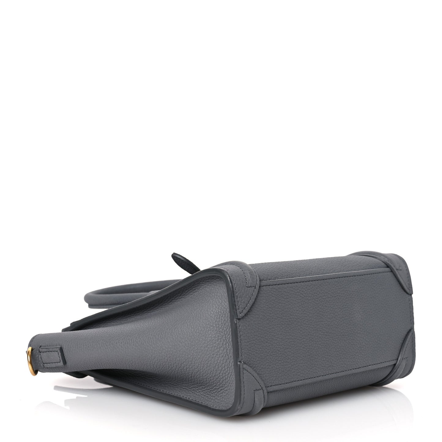 Drummed Calfskin Nano Luggage Kohl