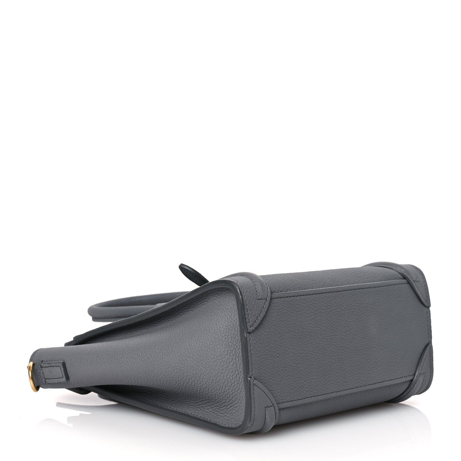 Celine Drummed Calfskin Nano Luggage Kohl 4 of 12