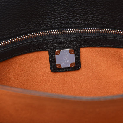 MCM Grained Calfskin Patricia Park Avenue Crossbody Bag Black 6 of 10