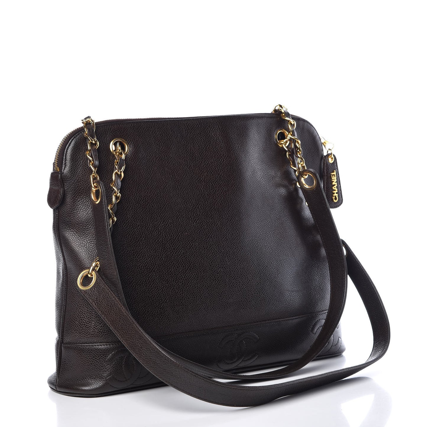 Caviar Shoulder Bag Brown