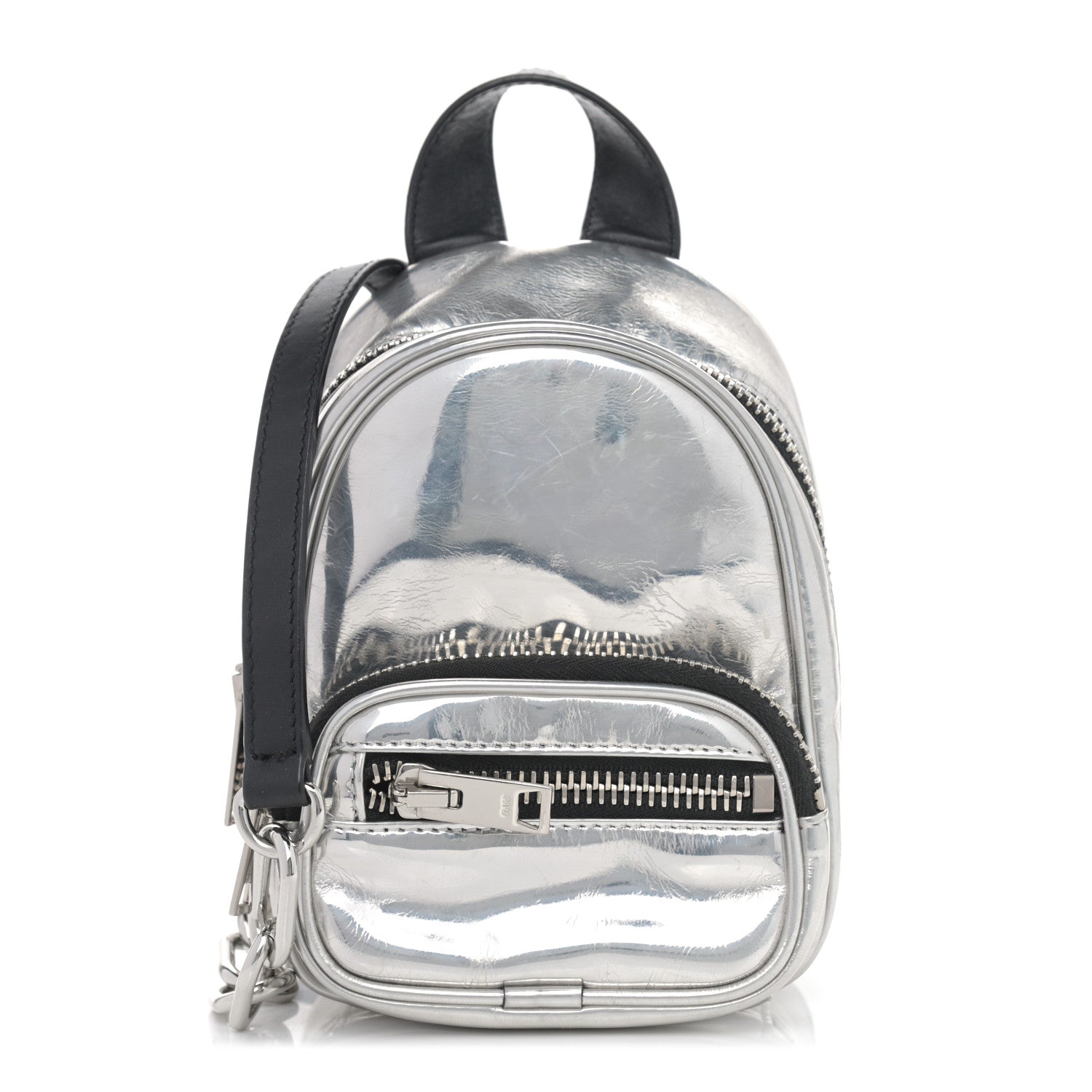 Alexander Wang Metallic Lambskin Mini Attica Backpack Silver 1 of 11