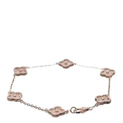 Van Cleef & Arpels 18K Rose Gold 6 Motifs Sweet Alhambra Bracelet 3 of 8