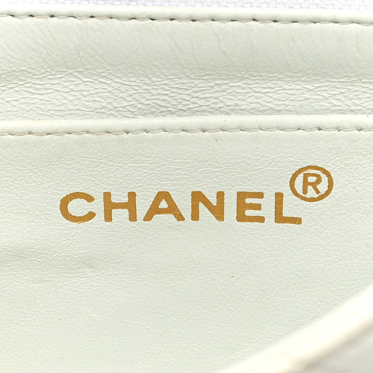 Lambskin Quilted Mini Square Flap White