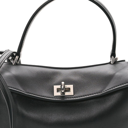 Balenciaga Natural Smooth Calfskin Mini Rodeo Top Handle Handbag Black 8 of 10