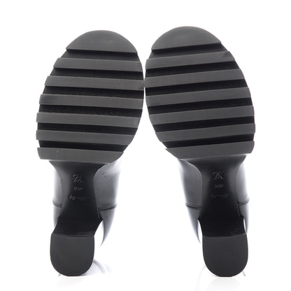 Louis Vuitton Calfskin Monogram Uniformes Chelsea Lug Sole 80mm Ankle Boots 41.5 Black 6 of 10