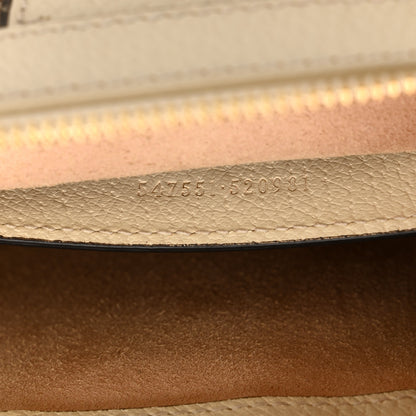 Gucci GG Supreme Monogram Textured Dollar Calfskin Web Small Ophidia Tote Bag Beige Ebony Mystic White 7 of 14