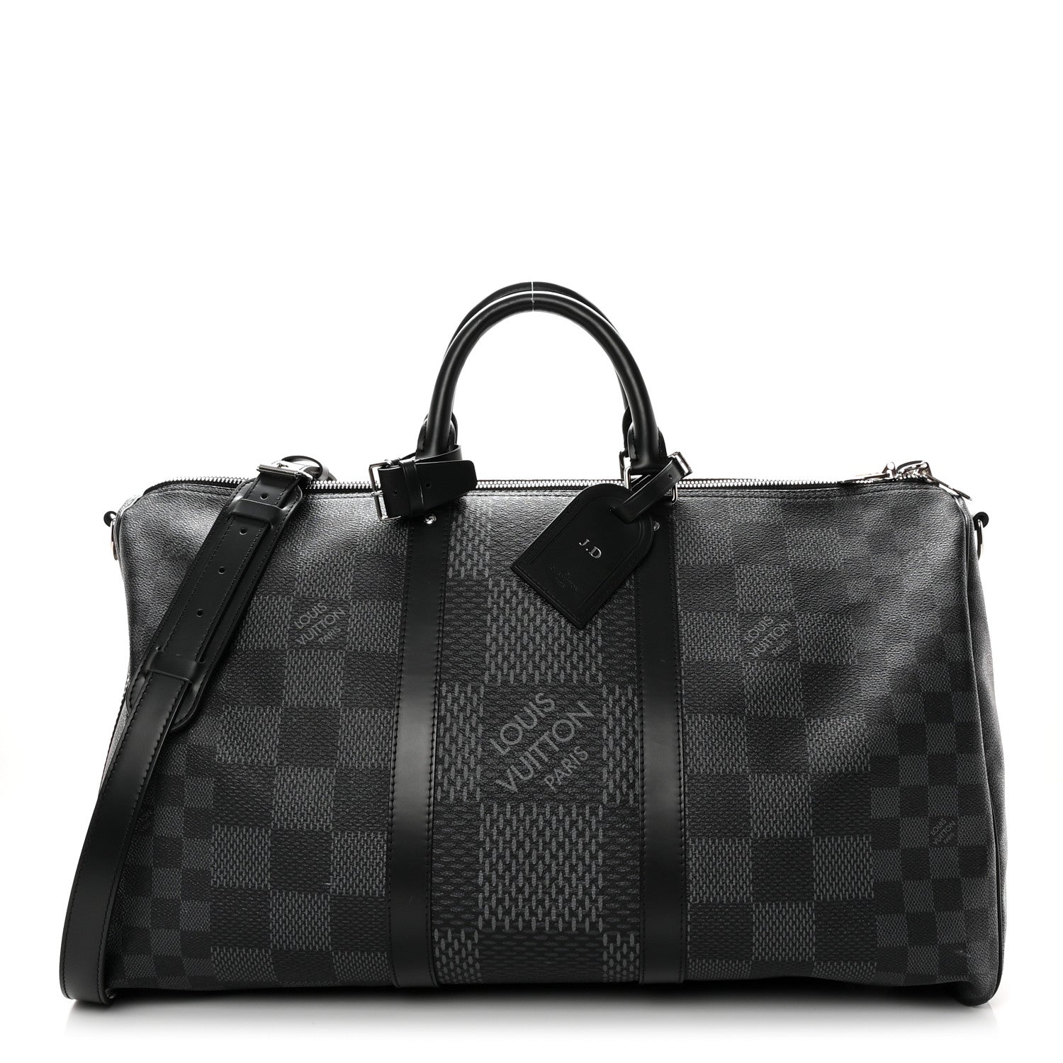 Louis Vuitton Damier Graphite 3D Keepall Bandouliere 50 1 of 18