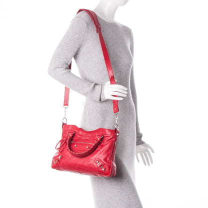 Balenciaga Agneau Giant 12 Silver Hardware Town Rouge Coquelicot 2 of 8