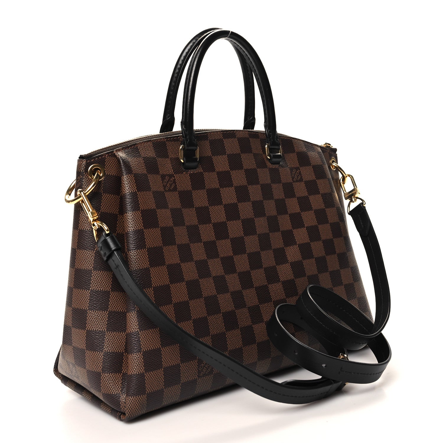 Louis Vuitton Damier Ebene Odeon Tote MM Black 3 of 9