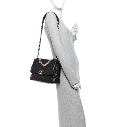 Chanel Lambskin Quilted Large Chanel 19 Flap Black 2 of 10