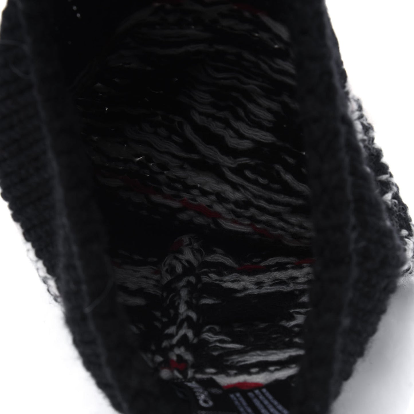 Wool Shearling Sheepskin CC Beanie Hat Black Multicolor