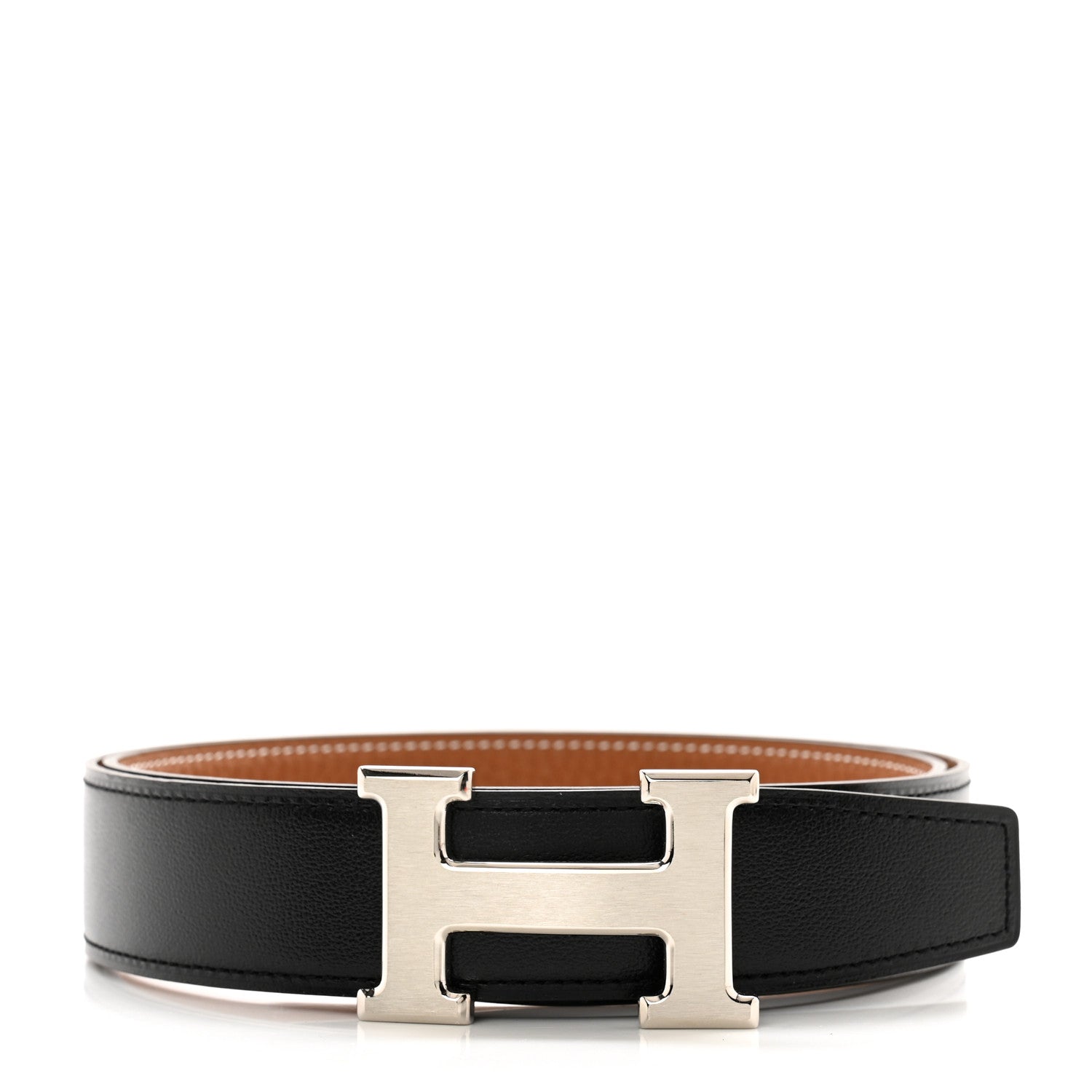 Hermes Box Togo 32mm H Belt 85 34 Black Gold 1 of 6