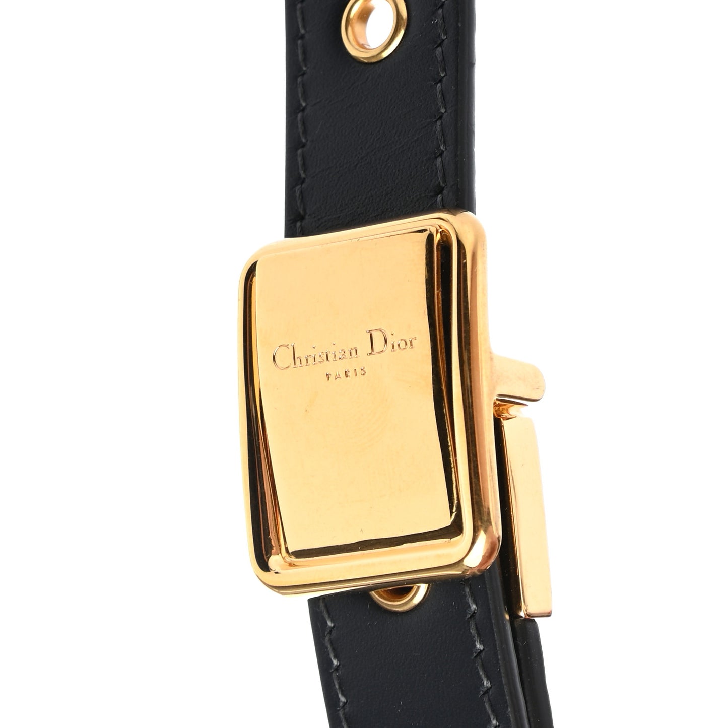 Box Calfskin Bobby Flap Adjustable Shoulder Strap Black