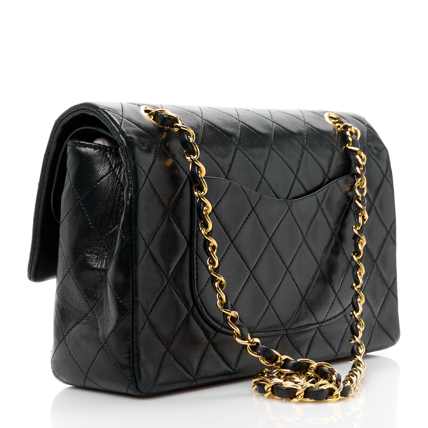 Chanel Lambskin Quilted Medium Double Flap Black 3 of 13
