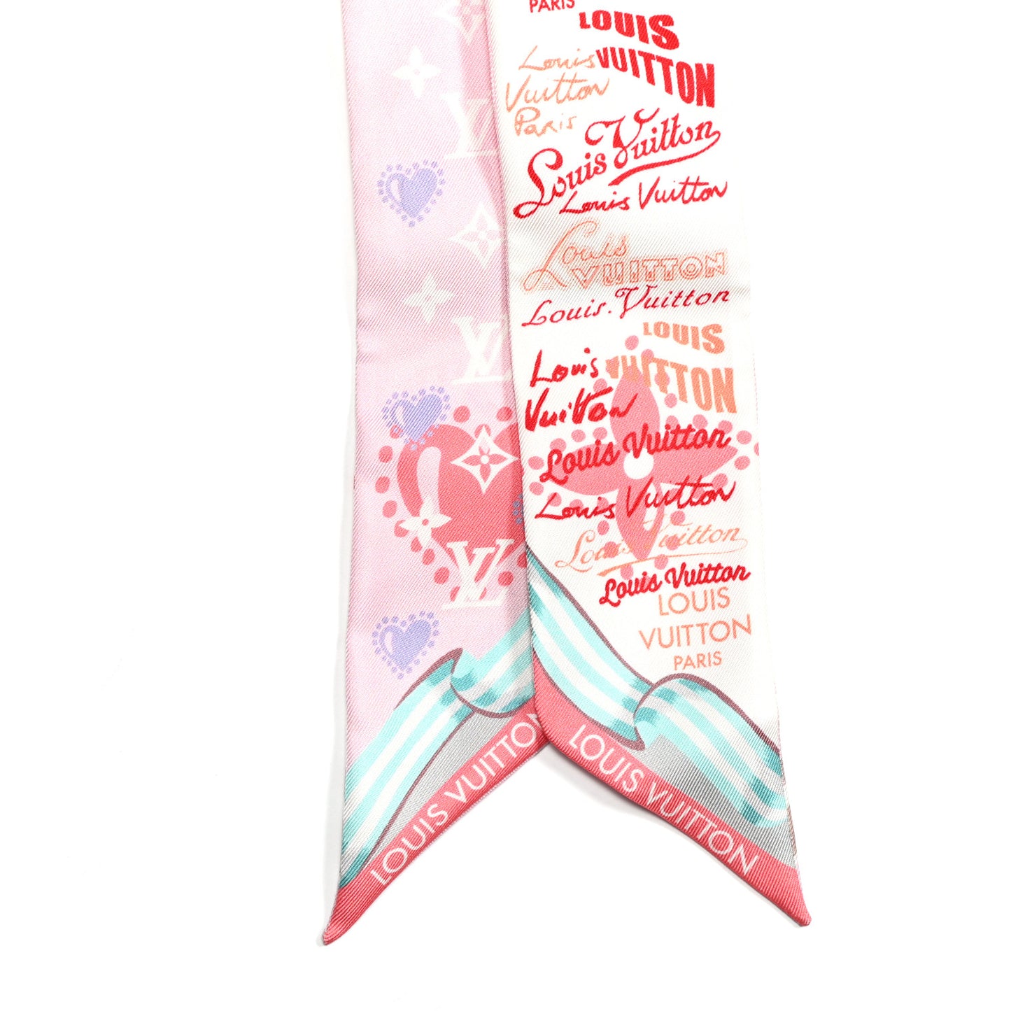 Silk Monogram I LV U BB Bandeau Rose