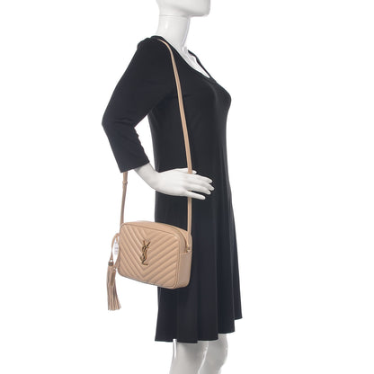 Saint Laurent Calfskin Matelasse Monogram Lou Camera Bag Nude Powder 2 of 9