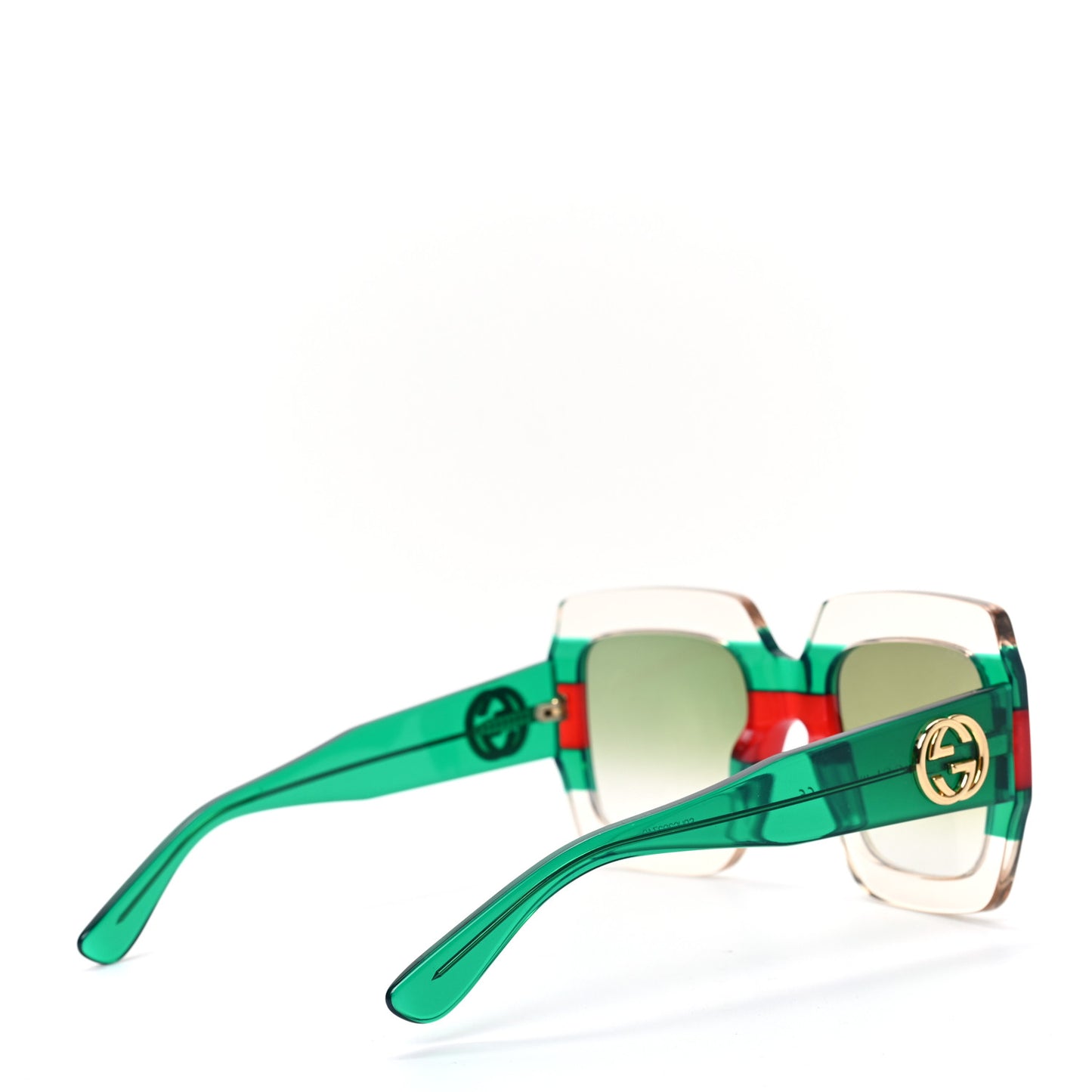 Square Web Frame GG0178S Sunglasses Green Red