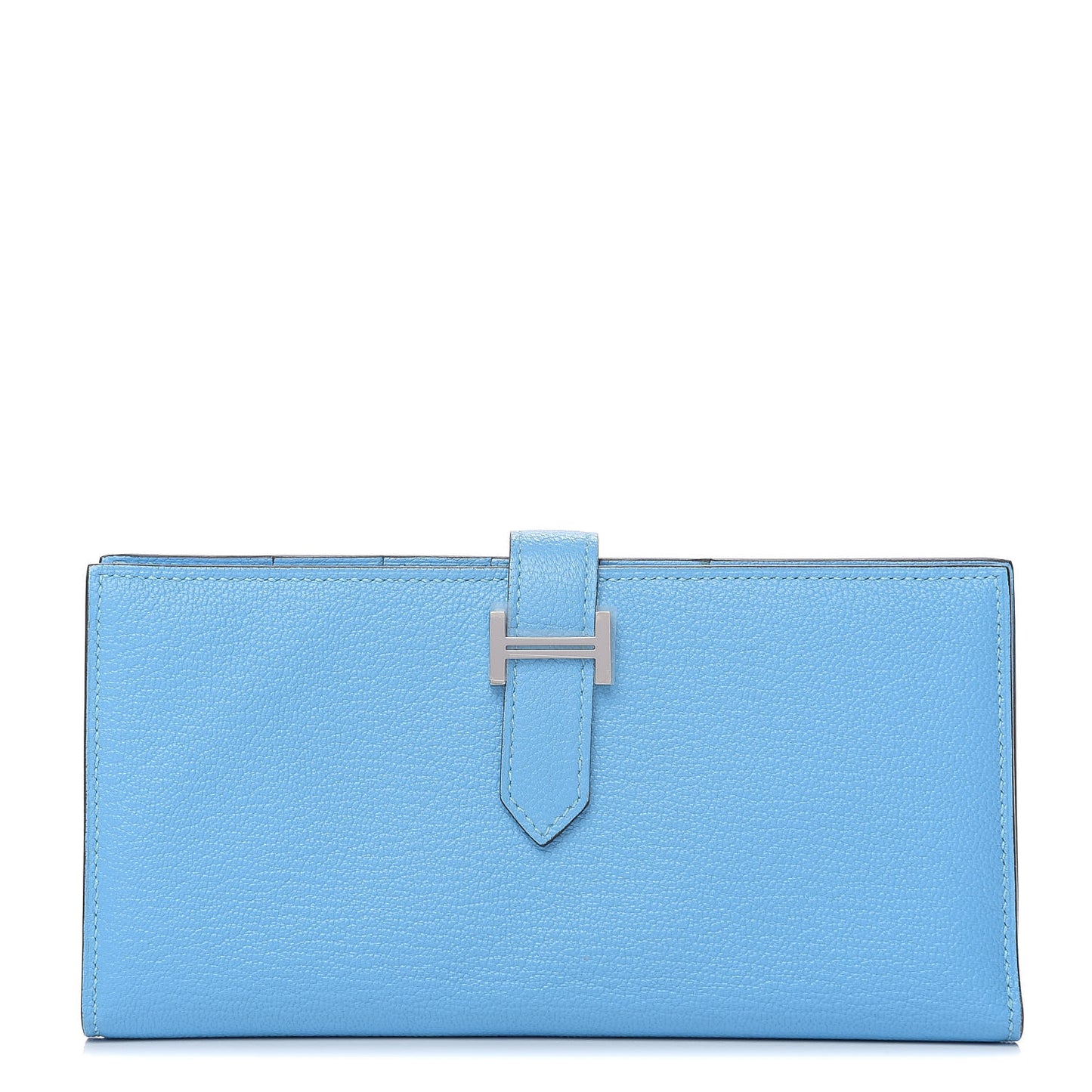 Chevre Mysore Bearn Gusset Wallet Celeste
