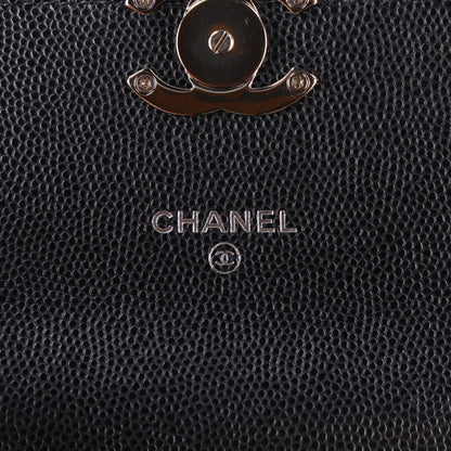 Chanel Caviar Quilted Pick Me Up Clutch With Chain Black 6 of 11