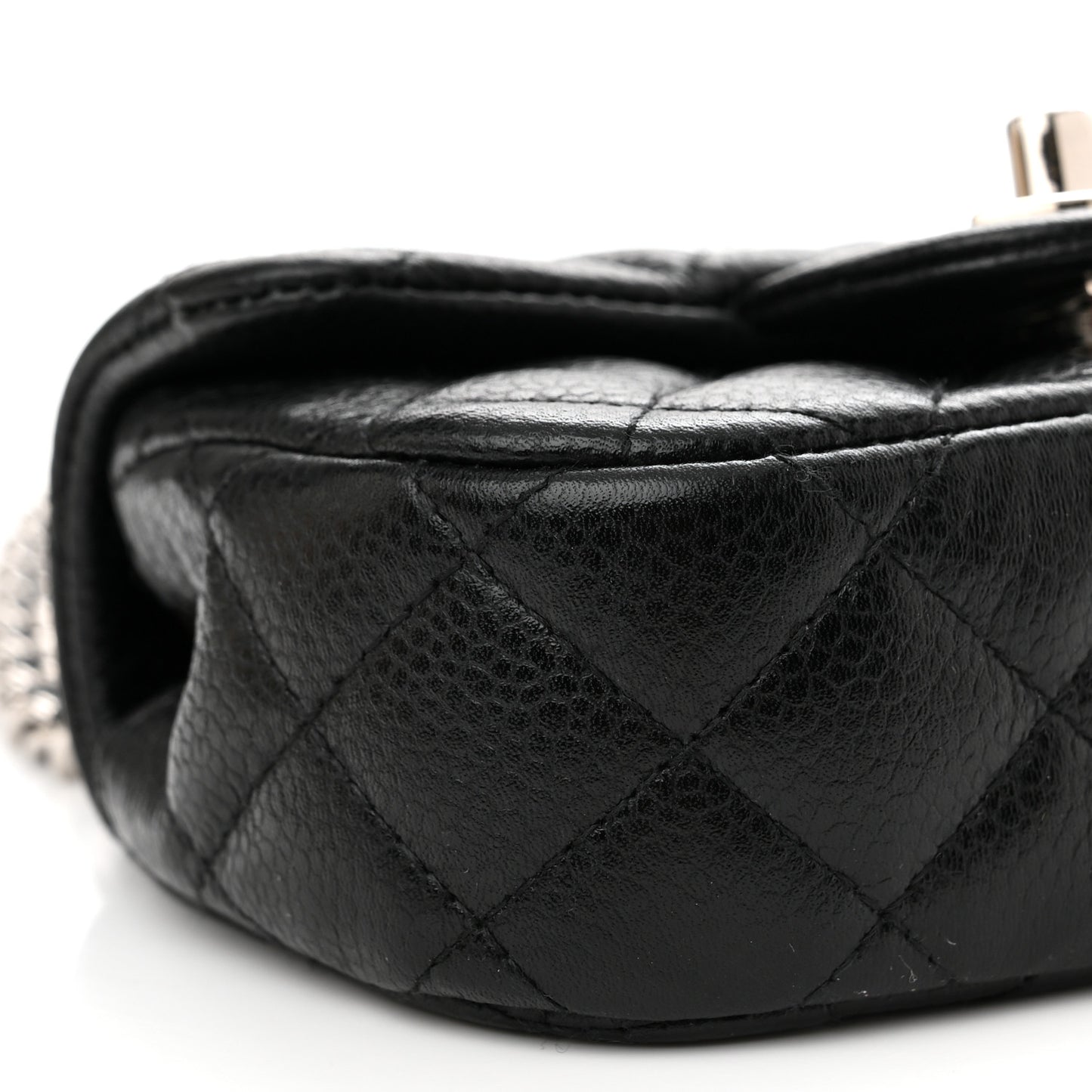 Caviar Quilted Double Mini Flap Crossbody Black