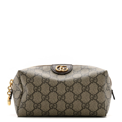 Gucci Soft GG Supreme Monogram Calfskin Medium Ophidia Cosmetic Case Beige Ebony New Acero 1 of 9