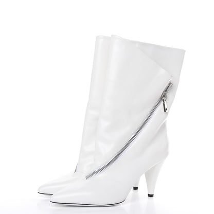Givenchy Calfskin Asymmetric Show 80 Zip Bootie 41 White 3 of 8