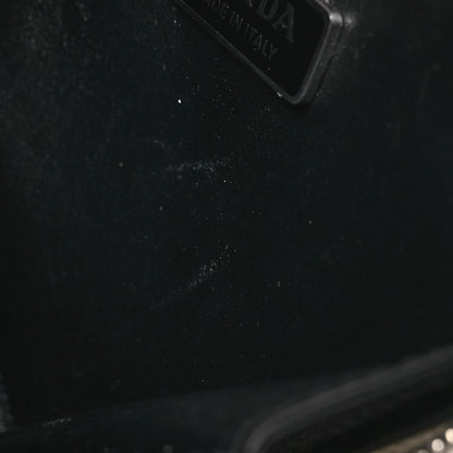 Prada Spazzolato Mini Triangle Chain Crossbody Pouch White 12 of 18