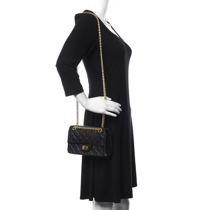 Chanel Aged Calfskin Quilted 2.55 Reissue Mini Flap Black 2 of 12