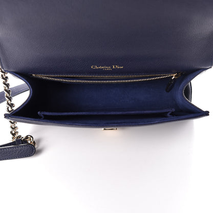Christian Dior Grained Calfskin Medium Diorama Flap Bag Blue 7 of 12
