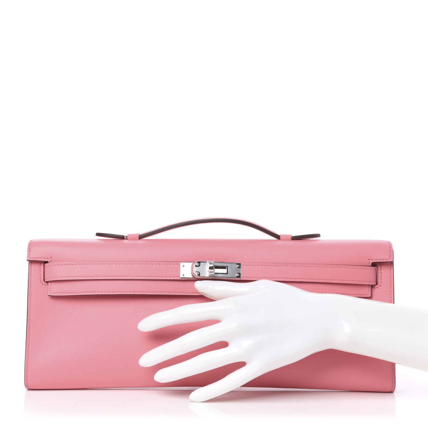 Hermes Swift Kelly Cut Clutch Pochette Rose D'Ete 2 of 11