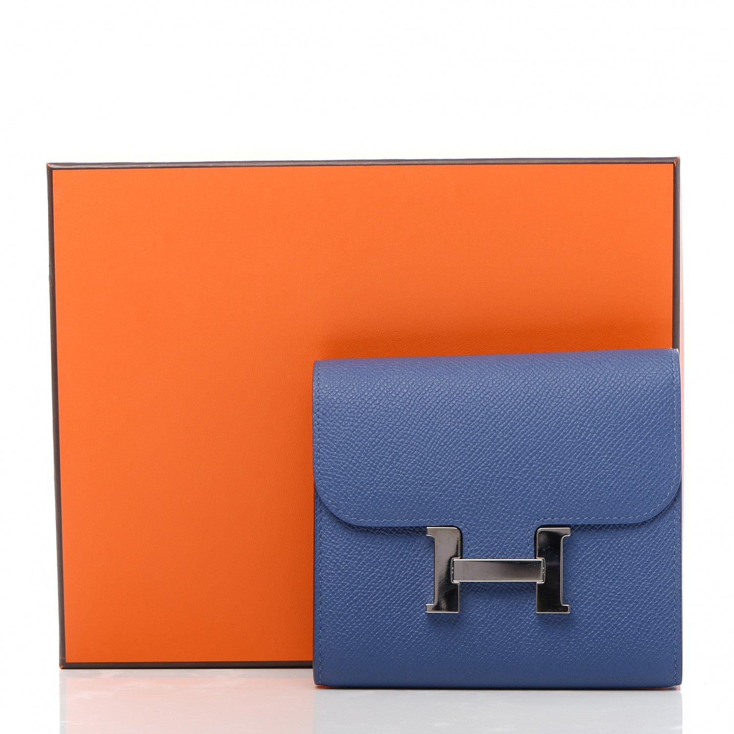 Hermes Epsom Verso Constance Short Wallet Bleu Brighton Rouge Pivoine 9 of 9