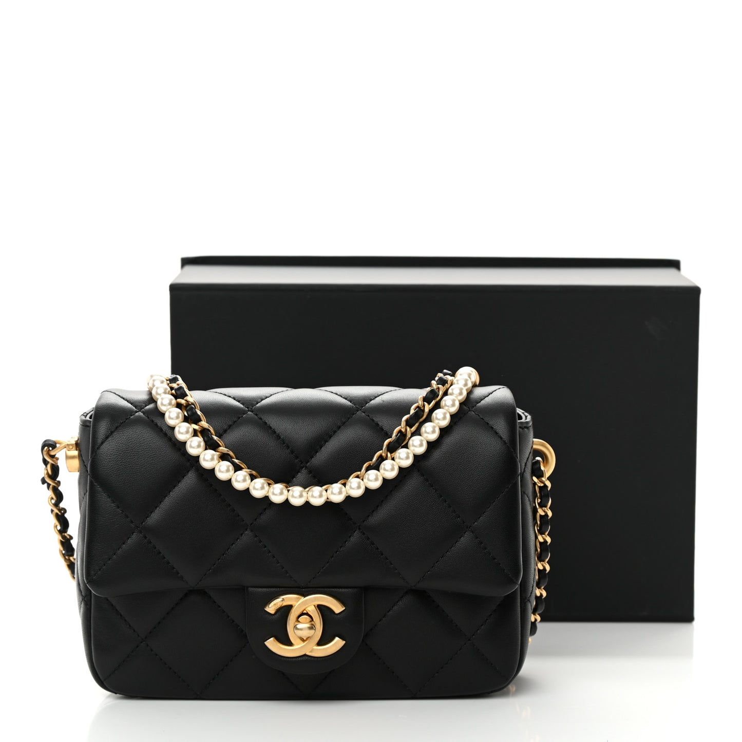 Lambskin Quilted Mini My Perfect Flap Black