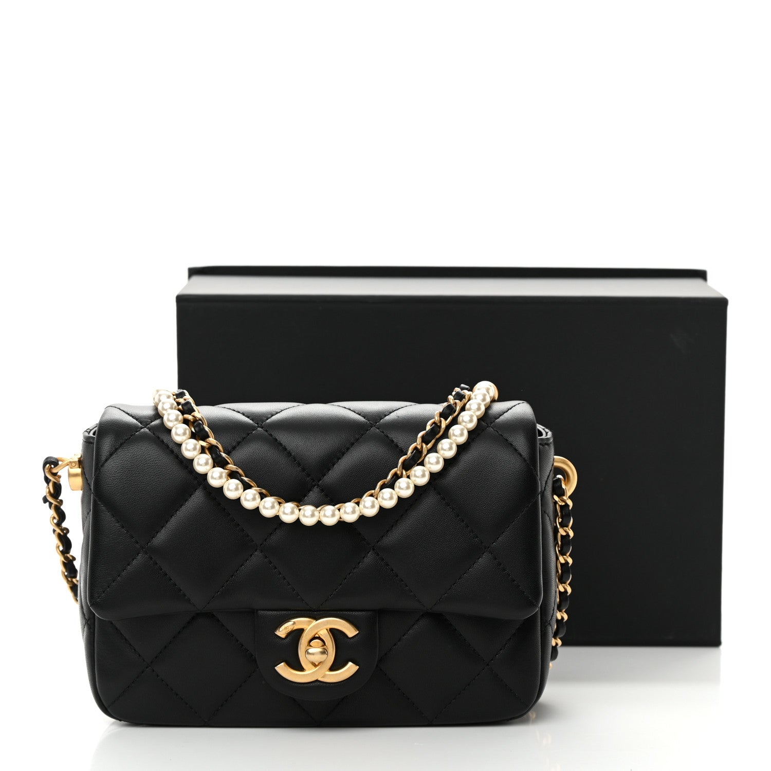 Chanel Lambskin Quilted Mini My Perfect Flap Black 15 of 15