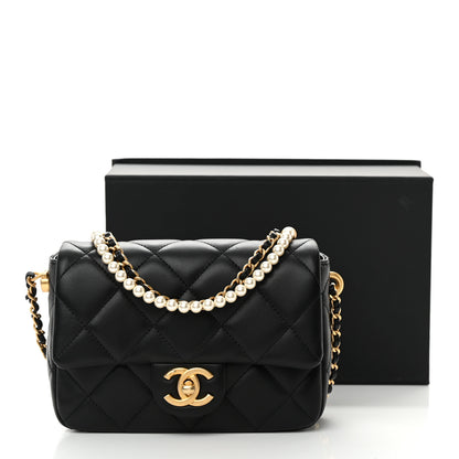 Chanel Lambskin Quilted Mini My Perfect Flap Black 15 of 15