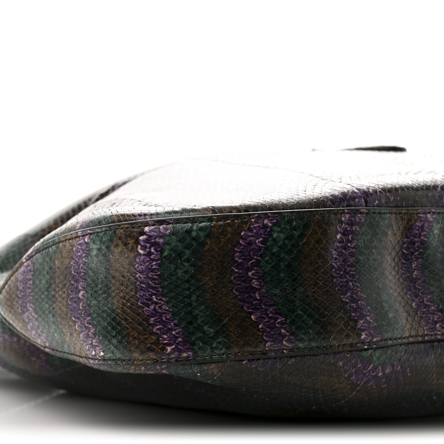 Snakeskin Large Jackie Hobo Green Multicolor