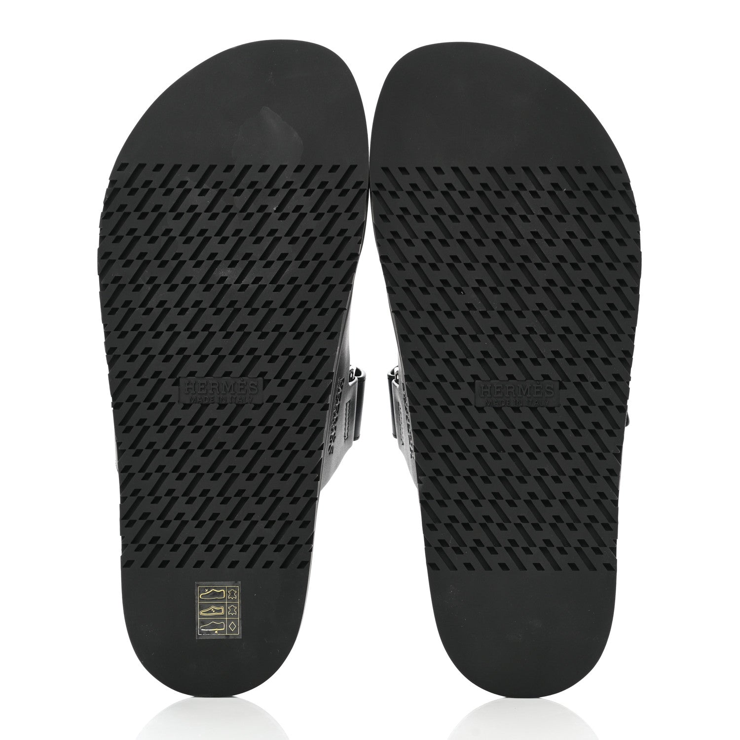 Hermes Calfskin Mens Chypre Sandals 42 Black 5 of 9