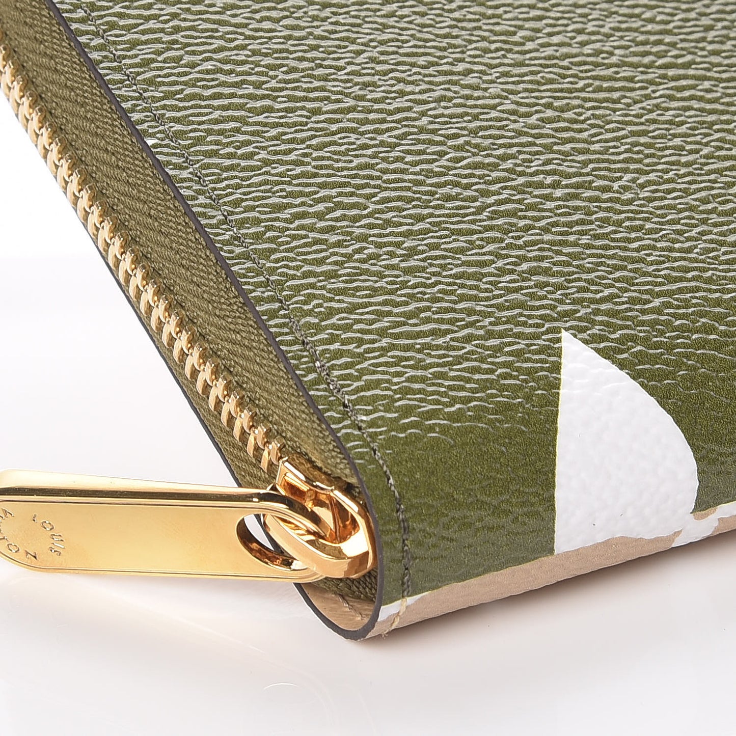 Monogram Giant Zippy Wallet Kaki White
