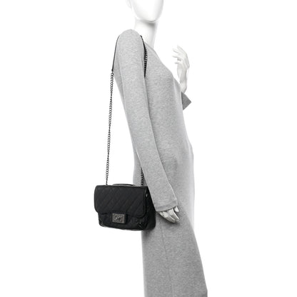 Chanel Shiny Goatskin Quilted Medium Flap Black 2 of 10
