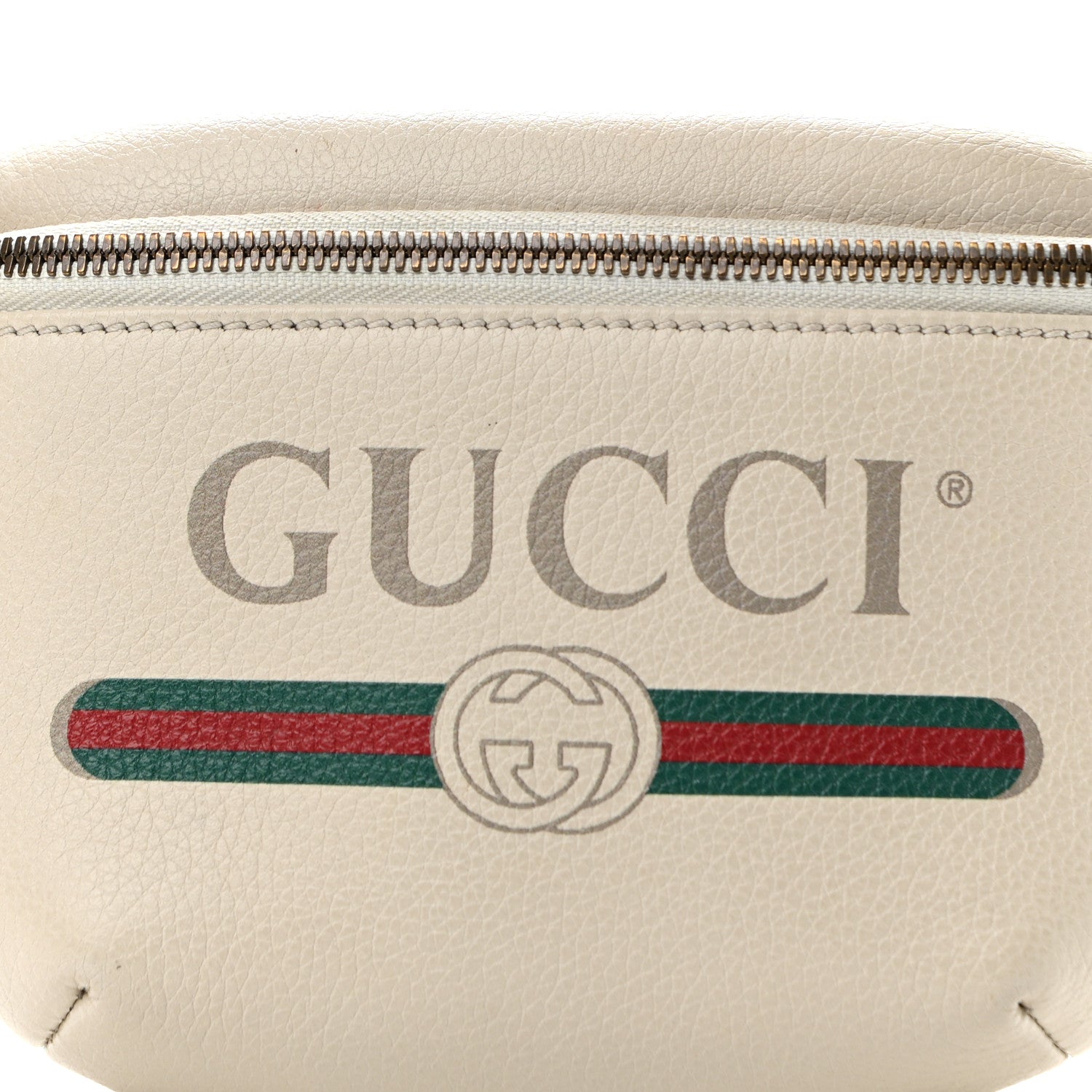 Gucci Grained Calfskin Small Logo Belt Bag White 8 of 11