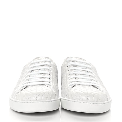 Gucci Nappa G Rhombus Mens Ace Sneakers 11 Great White Green 2 of 11