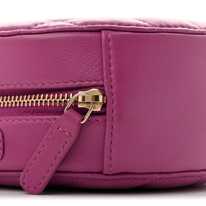 Chanel Lambskin Quilted Round Pearl Crush Clutch With Chain Purple 9 of 13