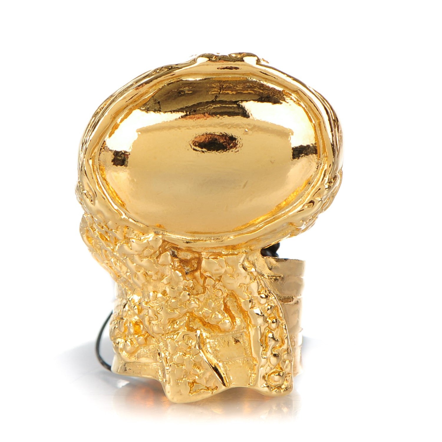 Saint Laurent Arty Ovale Ring 7 Golden 1 of 4
