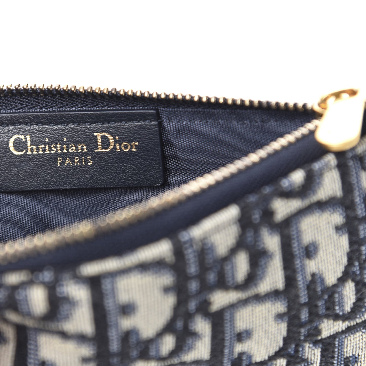 Oblique Dior Pouch Navy Blue